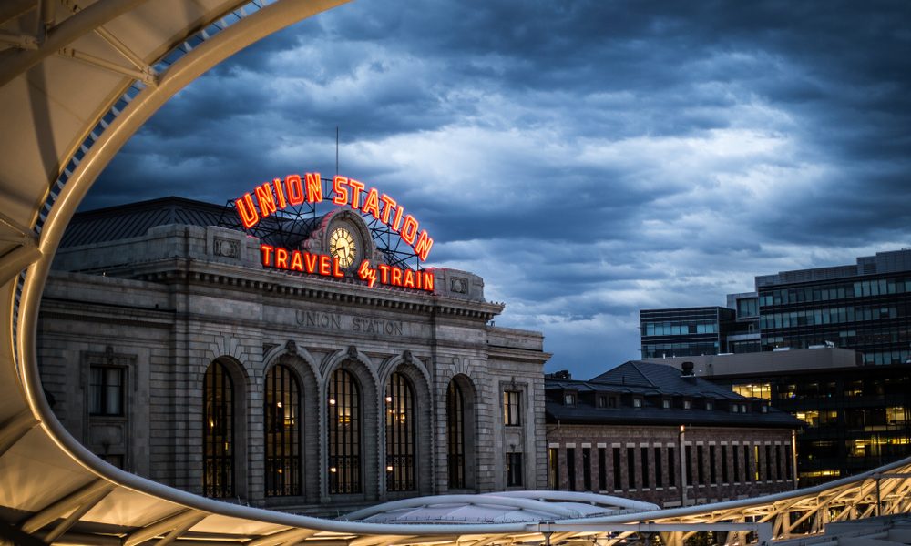 Union,Station,Denver,Evening,Cloudy